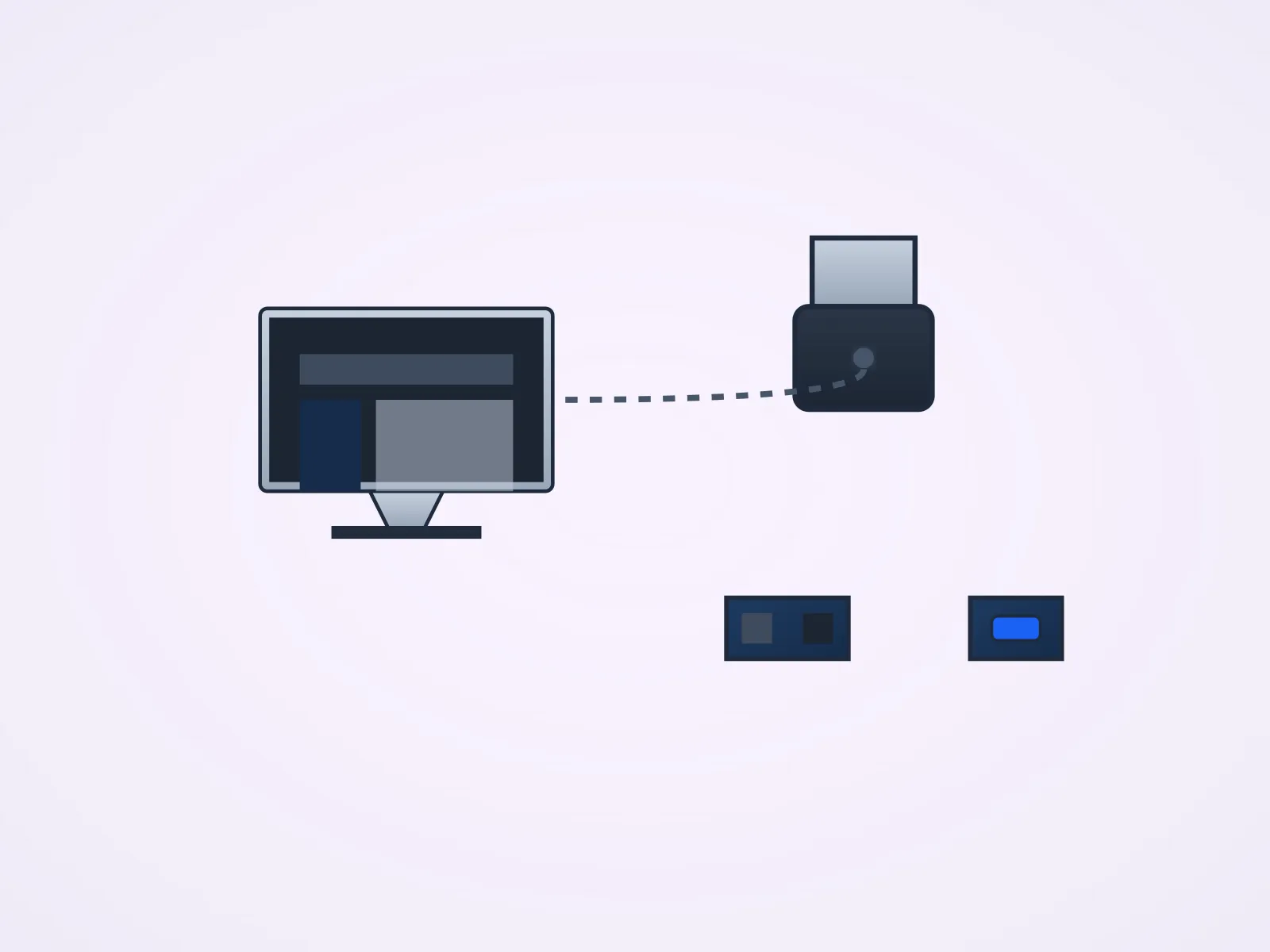 UEFI setup screen mock on a monitor connected to USB stick for flashing, dual-BIOS switch on the board, CMOS clear jumper