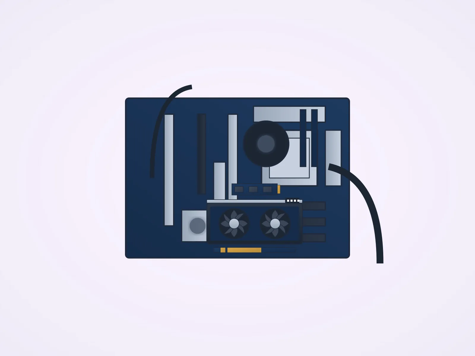 chipset as a hub connected to lanes fanning out to PCIe slots, M.2 sockets, SATA ports, USB headers, LAN jack