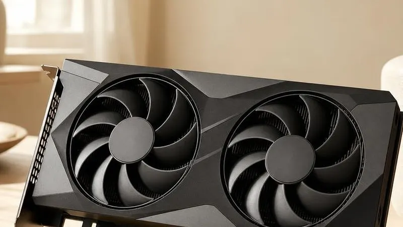 tight crop on the twin fans and shroud