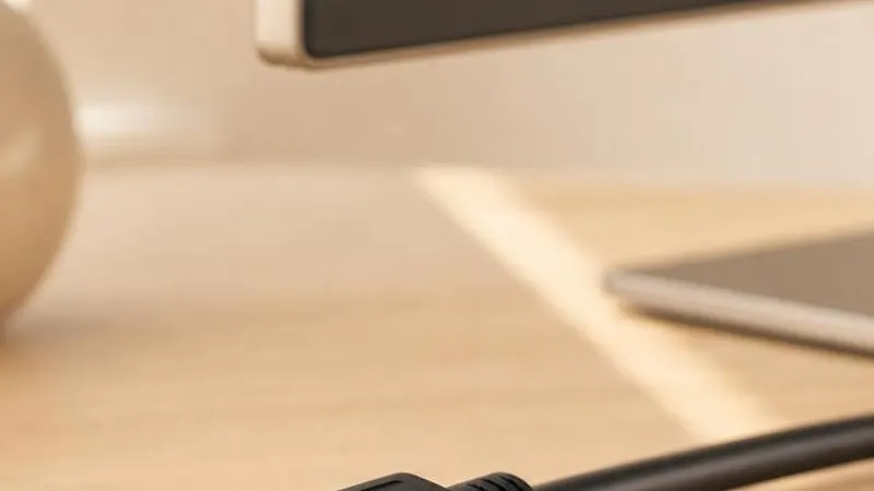 tight crop on the HDMI connector head
