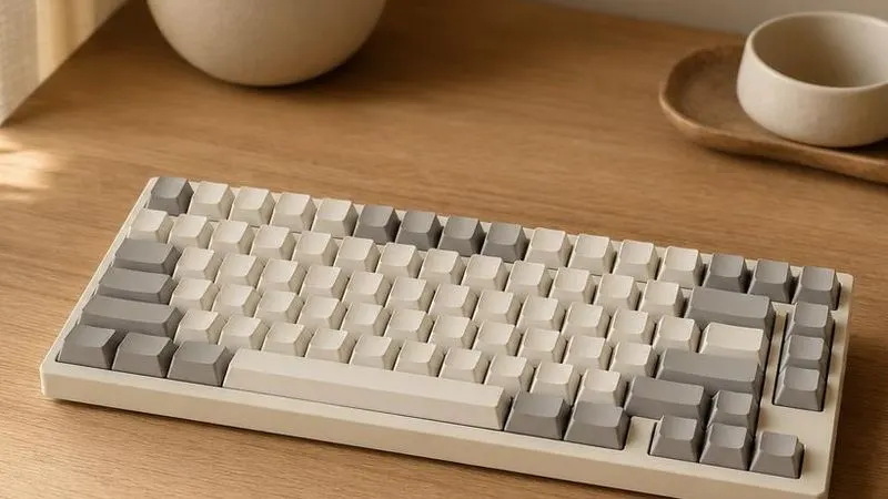 tight crop on 6 keys with one switch exposed