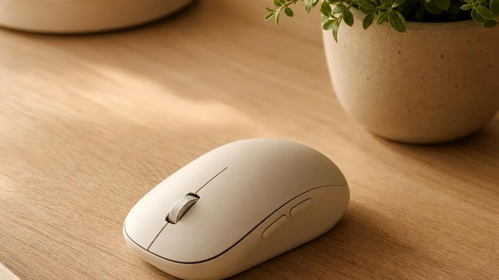 gaming mouse, three-quarter view shown with side buttons, scroll wheel, braided cable