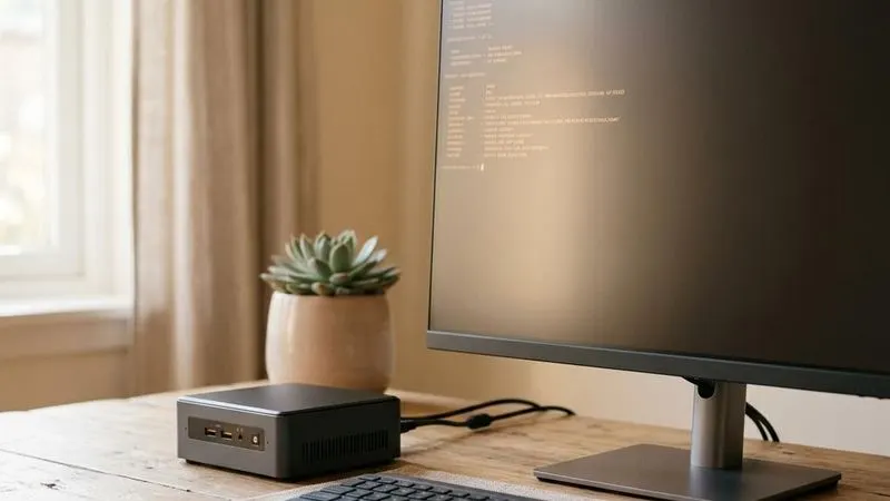 Desktop computer workspace representing this operating-system version
