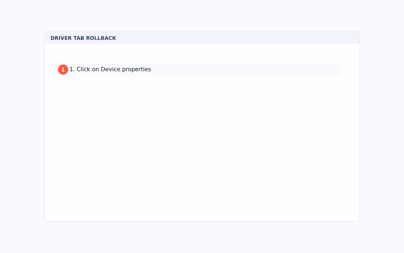 Driver tab showing Roll Back option