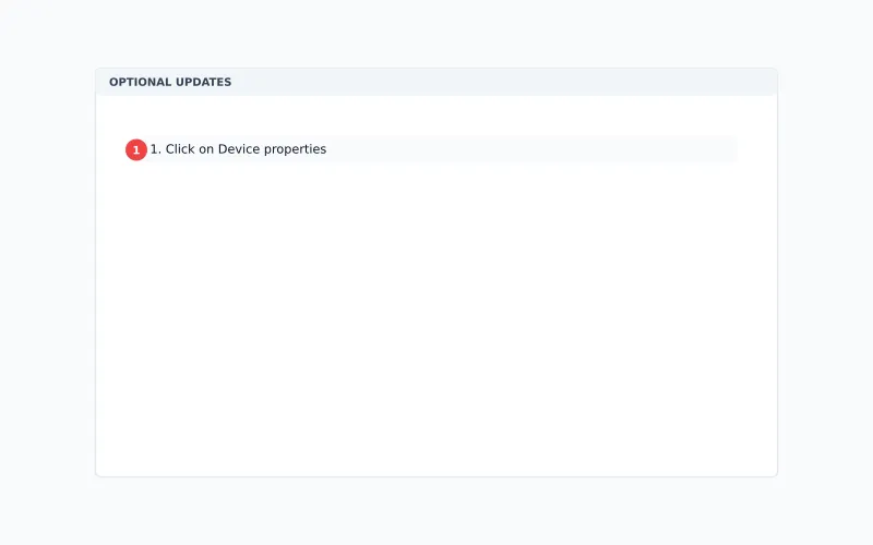 Optional driver updates screen